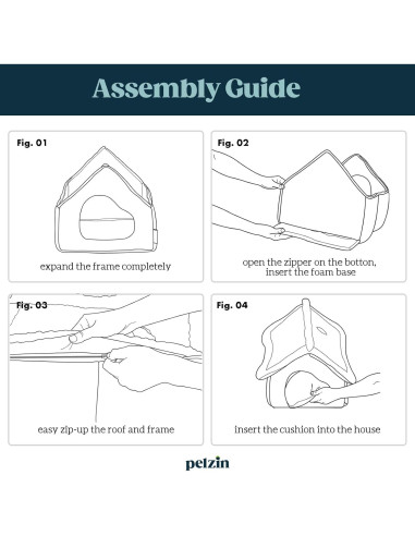 Cama Cubierta para Gatos PELZIN - Casa de Nieve 55.88x50.8cm