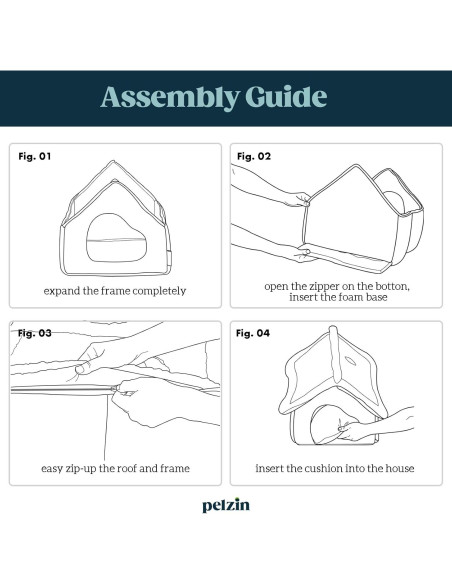 Cama Cubierta para Gatos PELZIN - Casa de Nieve 55.88x50.8cm