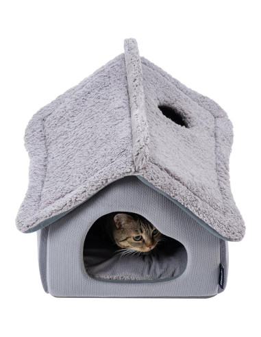 Cama Cubierta para Gatos PELZIN - Casa de Nieve 55.88x50.8cm