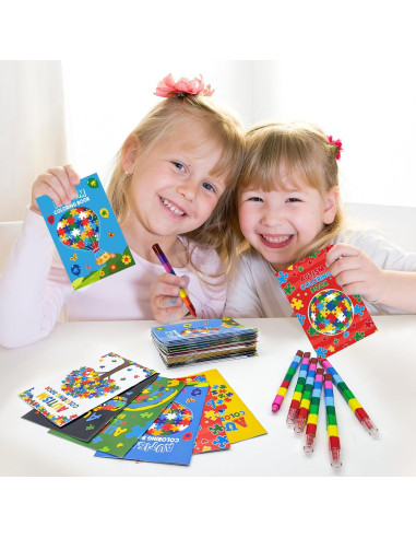 Set de Libros para Colorear Autismo Cinrobiye 24 Pcs con Crayones