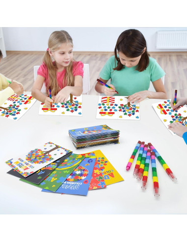 Set de Libros para Colorear Autismo Cinrobiye 24 Pcs con Crayones