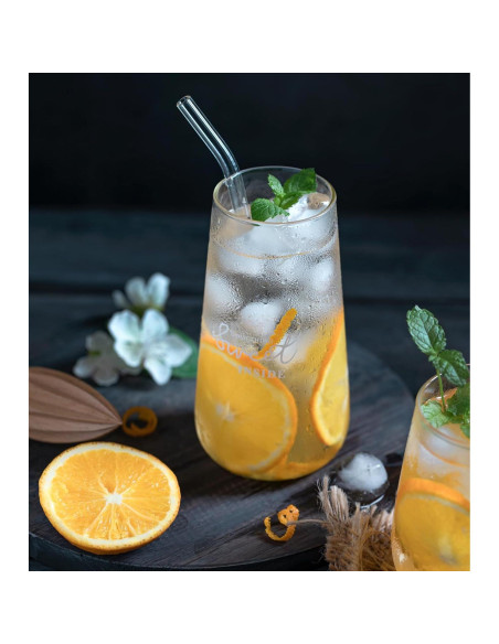 Juego de Popotes de Vidrio Reutilizables Piteno 16 Piezas 21.5cm Juego de Popotes de Vidrio Reutilizables Piteno 16 Piezas 21.5cm