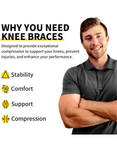 Faja de Rodilla CAMBIVO NS10 - Compresión para Alivio Dolor 2