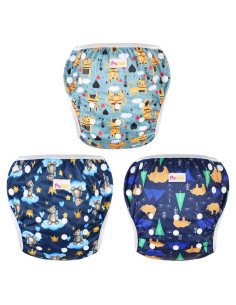 Pañales de natación reutilizables Pedobi, 3 unidades, Oso, Grande