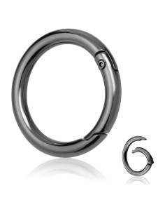 Paquete de 10 Anillos de Resorte Metálicos CooBigo 25 mm Negro