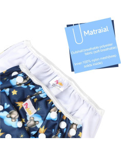Pañales de natación reutilizables Pedobi, 3 unidades, Oso, Grande 2