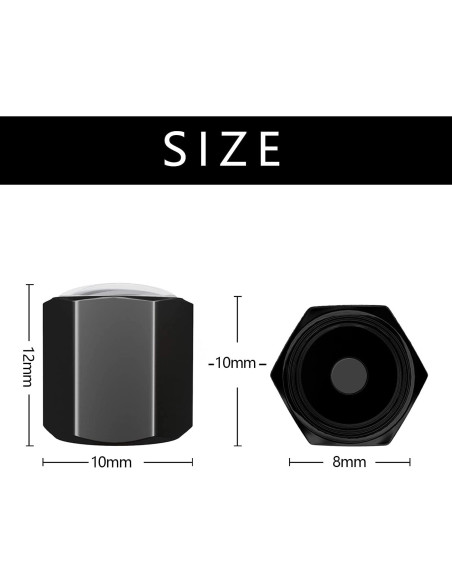 Tapa de Válvula de Neumático XIAGEANA 4 Piezas Aluminio