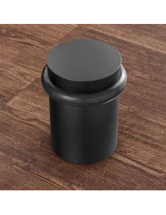 Tope de puerta NYCO de acero sólido negro 3.02 cm 2