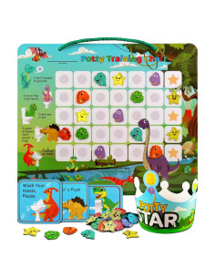 Gráfico de Entrenamiento para el Baño Putska - Dino con 35 Calcomanías