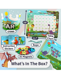 Gráfico de Entrenamiento para el Baño Putska - Dino con 35 Calcomanías 2