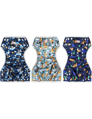 Pañales de natación reutilizables Pedobi, 3 unidades, Oso, Grande