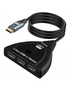 Interruptor HDMI 2.1 NEWCARE 3 en 1 8K@60Hz con Cable 0.88m