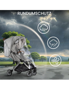 Cubierta de Lluvia Bemece para Cochecito Universal - Impermeable 2
