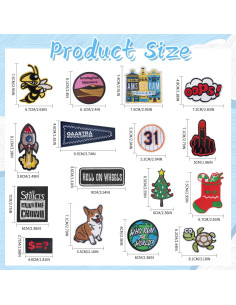 100 Parches Bordados IANZE para Coser o Planchar - Estilos Variados 2