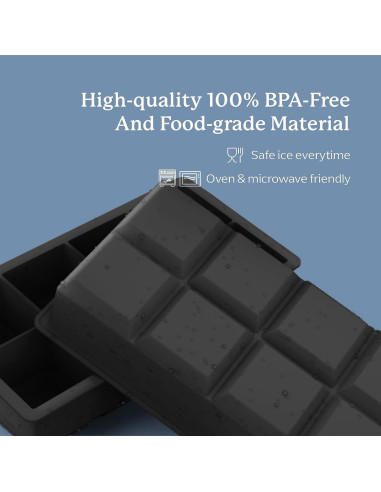 Bandeja de Hielo de Silicona Samuelworld 2-Pack 8 Cavidades