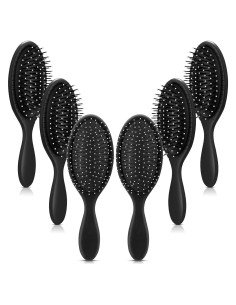 Nuenen 6 Pcs Cepillos Desenredantes para Cabello Negro