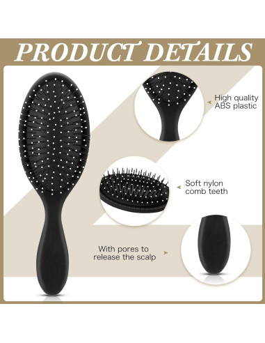 Nuenen 6 Pcs Cepillos Desenredantes para Cabello Negro