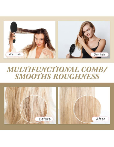 Nuenen 6 Pcs Cepillos Desenredantes para Cabello Negro