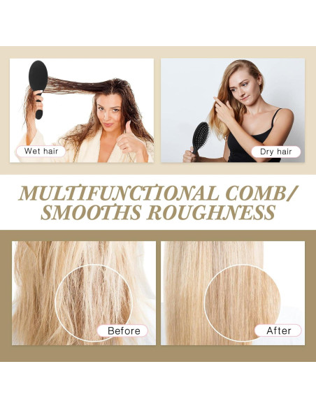 Nuenen 6 Pcs Cepillos Desenredantes para Cabello Negro Nuenen 6 Pcs Cepillos Desenredantes para Cabello Negro