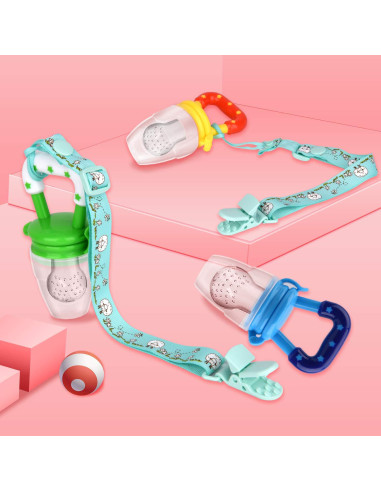 Chupete de Alimentos para Bebé Welcoyo - 3 Pcs + 6 Tetinas