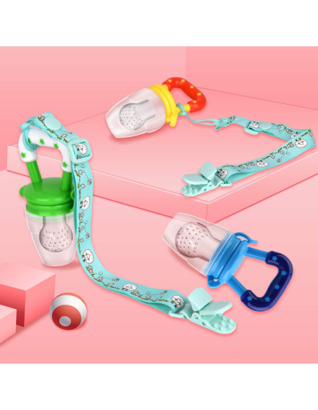 Chupete de Alimentos para Bebé Welcoyo - 3 Pcs + 6 Tetinas Chupete de Alimentos para Bebé Welcoyo - 3 Pcs + 6 Tetinas