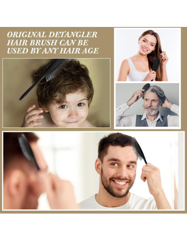 Nuenen 6 Pcs Cepillos Desenredantes para Cabello Negro