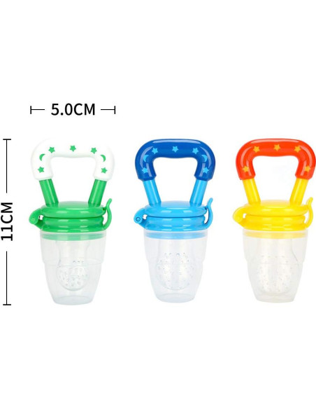 Chupete de Alimentos para Bebé Welcoyo - 3 Pcs + 6 Tetinas Chupete de Alimentos para Bebé Welcoyo - 3 Pcs + 6 Tetinas