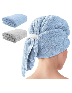 Paquete de 2 Toallas de Microfibra Extra Grande Mis Cosas Novedosas - 95x67cm, Azul