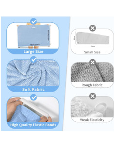 Paquete de 2 Toallas de Microfibra Extra Grande Mis Cosas Novedosas - 95x67cm, Azul 2