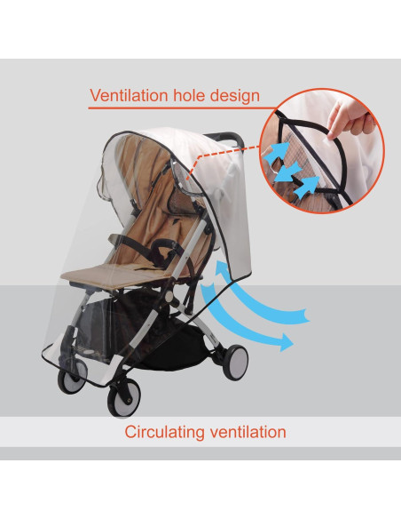 Cubierta de Lluvia Bemece para Cochecito Universal - Impermeable