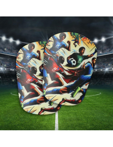 Mini Espinilleras de Fútbol Uplete Héroes del Fútbol - Ligeras y Cómodas