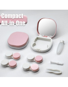 Estuche para Lentes de Contacto Rosa con Herramientas y 3 Repuestos 2