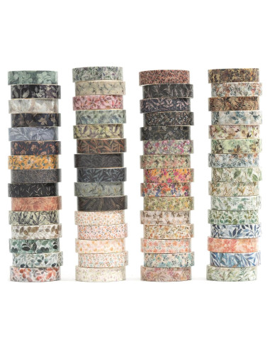 Conjunto de Cinta Washi YUBX Otoño 60 Rollos 10mm x 2m