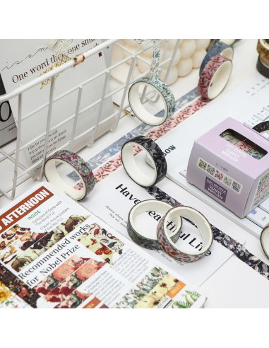 Conjunto de Cinta Washi YUBX Otoño 60 Rollos 10mm x 2m