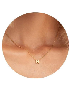 Collar Inicial Personalizado MOMOL Baño de Oro 18K para Mujeres