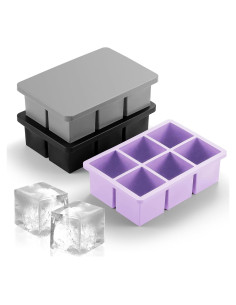 Bandeja de Hielo Grande Nax Caki 3 Pack con Tapa - Silicona