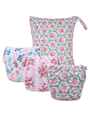 Pañales de Natación Reutilizables Babygoal - 4 Paquetes