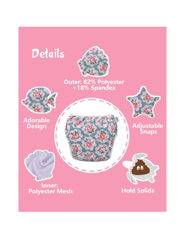 Pañales de Natación Reutilizables Babygoal - 4 Paquetes