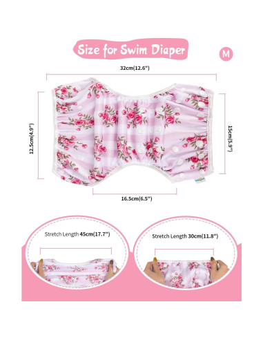 Pañales de Natación Reutilizables Babygoal - 4 Paquetes