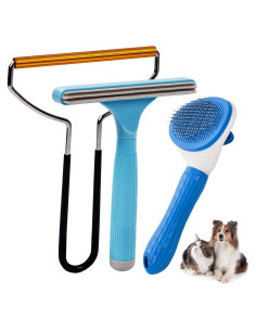 Cepillo Slicker Autolimpiante Analan 3 en 1 para Mascotas