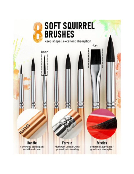 Set de Pintura Acuarela Nicpro 78PCS - 36 Colores, Pinceles y Papel