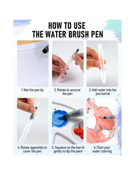 Set de Pintura Acuarela Nicpro 78PCS - 36 Colores, Pinceles y Papel