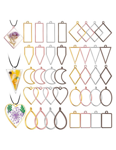 Abrazaderas Abiertas para Resina Shynek - 80 Pcs en 10 Formas