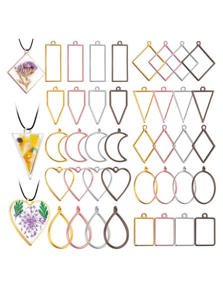 Abrazaderas Abiertas para Resina Shynek - 80 Pcs en 10 Formas