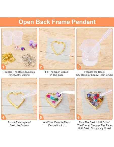 Abrazaderas Abiertas para Resina Shynek - 80 Pcs en 10 Formas