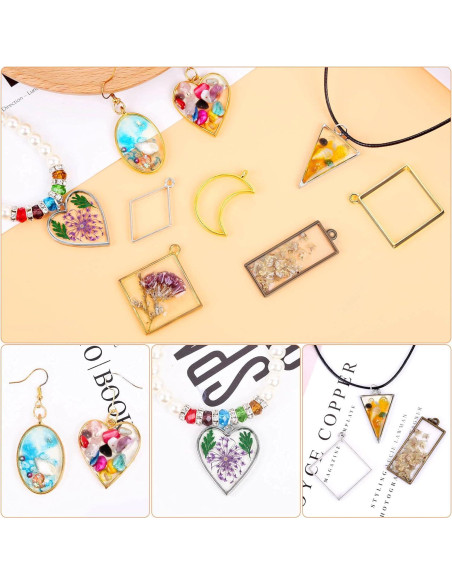 Abrazaderas Abiertas para Resina Shynek - 80 Pcs en 10 Formas