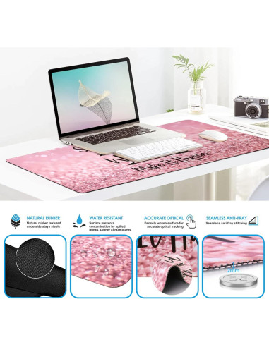 Alfombrilla de Ratón iCasso Rosa Ergonómica 4 en 1 XXL