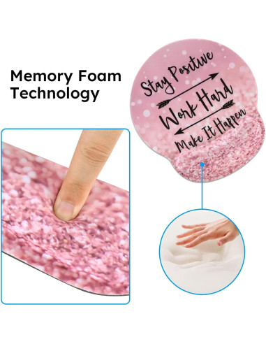 Alfombrilla de Ratón iCasso Rosa Ergonómica 4 en 1 XXL