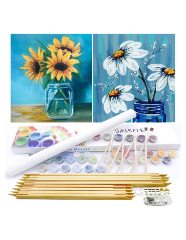 Kit de Pintura por Números BAISITE DIY Floral 40.64x30.48 cm
