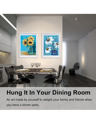 Kit de Pintura por Números BAISITE DIY Floral 40.64x30.48 cm